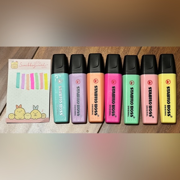 STABILO BOSS ORIGINAL - 7 Highlighters - Picture 1 of 9